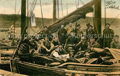 AK / Ansichtskarte Fischerei Fischer Schweden  Fischerei