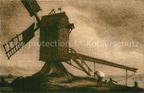 AK / Ansichtskarte Windmuehle Den Gamla Kvarnen Sverige Gabriel Burmeister  Windmuehle