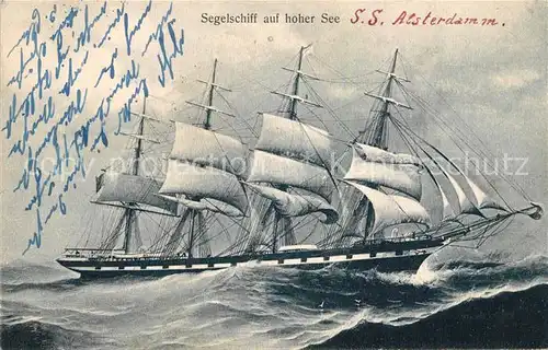 AK / Ansichtskarte Segelschiffe S.S. Alsterdamm  Segelschiffe