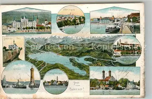 AK / Ansichtskarte Bodensee_Region und Umgebung Alpenkette Bodensee Region