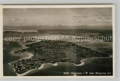 AK / Ansichtskarte Insel_Reichenau Fliegeraufnahme Insel Reichenau