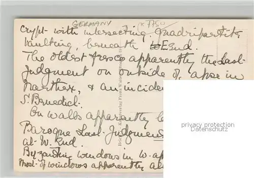 AK / Ansichtskarte Oberzell_Reichenau Kirche Innenansicht Wandgemaelde 10. Jhdt. Oberzell Reichenau