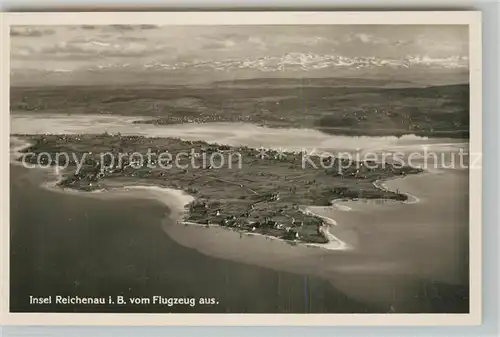 AK / Ansichtskarte Insel_Reichenau Fliegeraufnahme Insel Reichenau