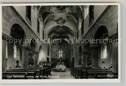 AK / Ansichtskarte Niederzell_Reichenau Kirche Innenansicht Niederzell Reichenau
