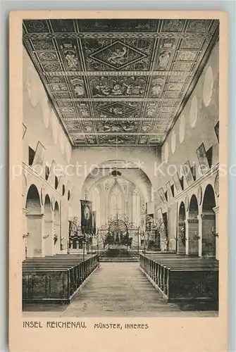 AK / Ansichtskarte Insel_Reichenau Muenster Innenansicht Insel Reichenau