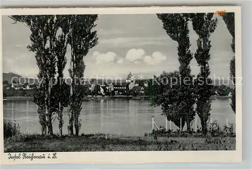 AK / Ansichtskarte Insel_Reichenau Uferpartie am See Pappeln Insel Reichenau