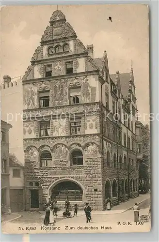 AK / Ansichtskarte Konstanz_Bodensee Zum deutschen Haus Historisches Gebaeude Konstanz_Bodensee