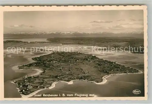 AK / Ansichtskarte Insel_Reichenau Fliegeraufnahme Serie Deutsche Heimat Insel Reichenau
