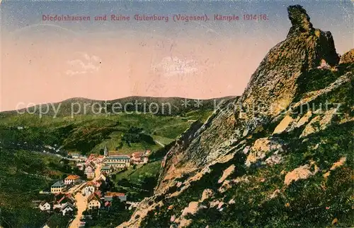 AK / Ansichtskarte Diedolshausen mit Ruine Gulenburg Diedolshausen