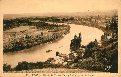 AK / Ansichtskarte Elbeuf Vue generale sur la Seine Elbeuf