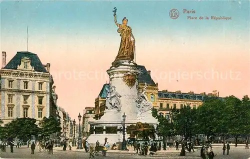 AK / Ansichtskarte Paris Place de la Republique Paris