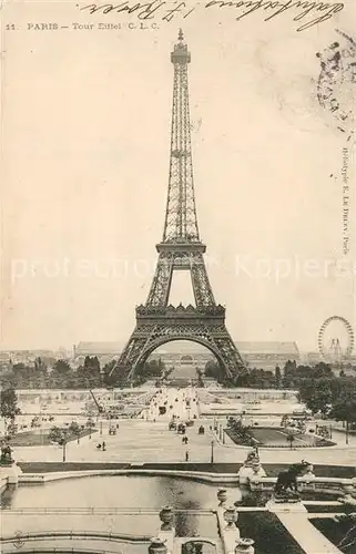 AK / Ansichtskarte Paris Tour Eiffel Paris