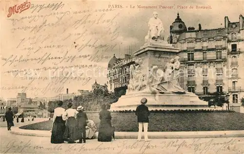 AK / Ansichtskarte Paris Le Monument Pasteur Place de Breteuil Paris