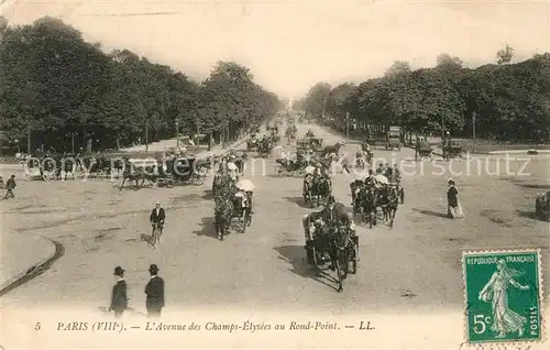 AK / Ansichtskarte Paris Avenue des Champs Elysees au Rond Point Paris