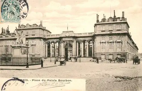 AK / Ansichtskarte Paris Place du Palais Bourbon Paris