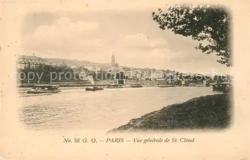 AK / Ansichtskarte Paris Vue generale de St Cloud Paris