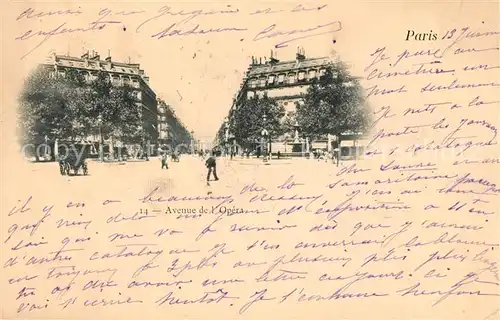 AK / Ansichtskarte Paris Avenue de l Opera Paris