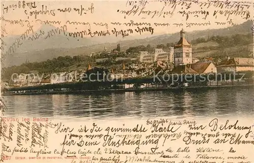 AK / Ansichtskarte Evian les Bains_Haute_Savoie Panorama Evian les Bains_Haute