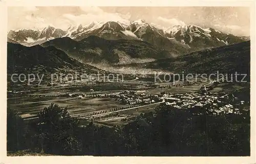 AK / Ansichtskarte Sallanches Vue generale et le Mont Blanc Sallanches