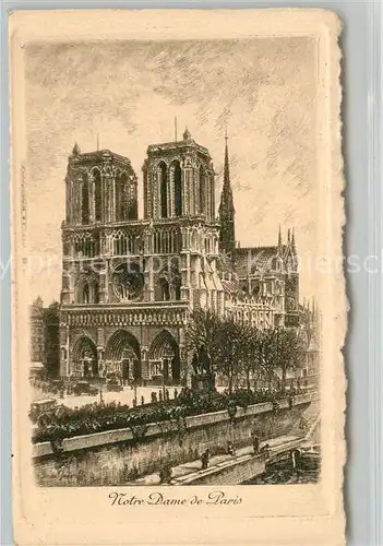 AK / Ansichtskarte Paris Cathedrale Notre Dame Paris
