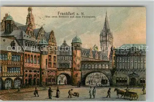 AK / Ansichtskarte Frankfurt_Main Neues Rathaus auf dem Paulsplatz Frankfurt Main