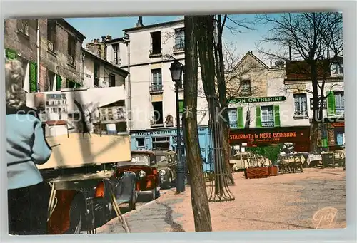 AK / Ansichtskarte Montmartre_Paris Place du Tertre Montmartre Paris