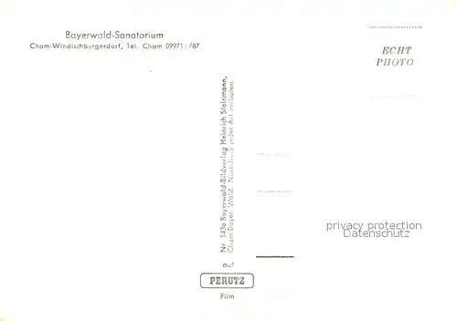 AK / Ansichtskarte Cham_Oberpfalz Bayerwald Sanatorium Windischbergerhof Hallenbad Musikzimmer  Cham Oberpfalz