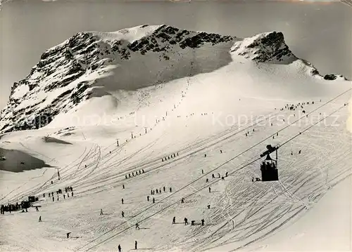AK / Ansichtskarte Zugspitzbahn Blick vom Schneefernerhaus Schneefernerkopf Platt  Zugspitzbahn