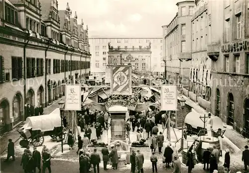 AK / Ansichtskarte Leipzig Jubilaeumsmesse 1965 auf dem Naschmarkt Leipzig