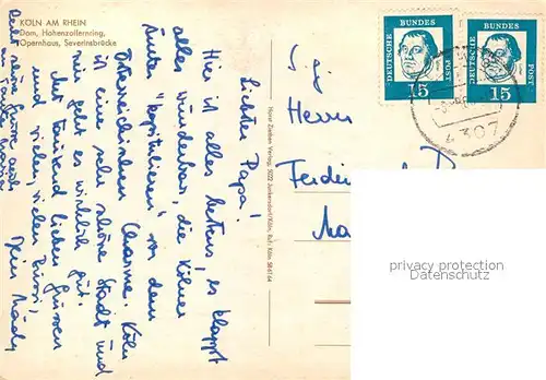 AK / Ansichtskarte Koeln_Rhein Dom Hohenzollernring Opernhaus Severinsbruecke Koeln_Rhein