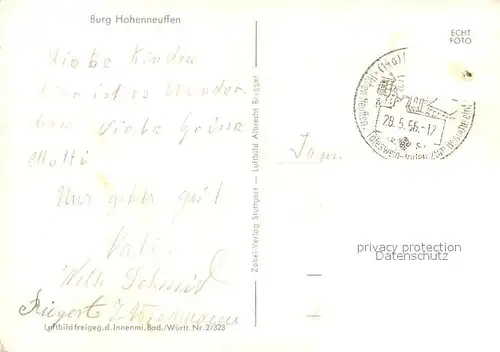 AK / Ansichtskarte Neuffen Fliegeraufnahme Burg Hohenneuffen Neuffen