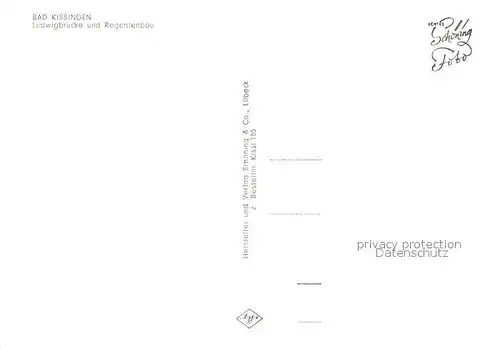 AK / Ansichtskarte Bad_Kissingen Ludwigbruecke und Regentenbau Bad_Kissingen
