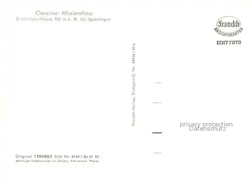 AK / Ansichtskarte Spaichingen Fliegeraufnahme Claretiner Missionshaus Dreifaltigkeitsberg Spaichingen