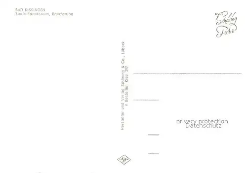 AK / Ansichtskarte Bad_Kissingen Saale Sanatorium Rauchsalon Bad_Kissingen