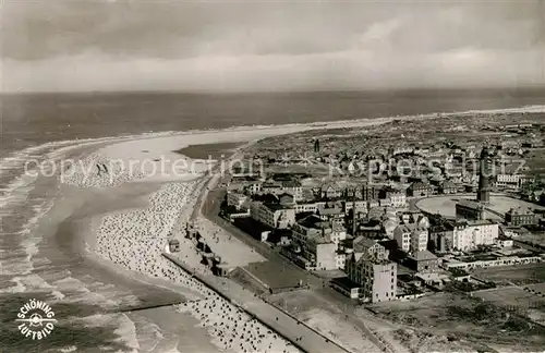 AK / Ansichtskarte Borkum_Nordseebad Fliegeraufnahme Borkum_Nordseebad