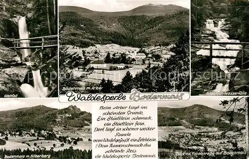 AK / Ansichtskarte Bodenmais Arber Riesloch Wasserfaelle Silberberg Bodenmais