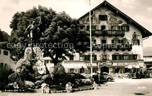 AK / Ansichtskarte Kochel_See Hotel zur Post Kochel_See