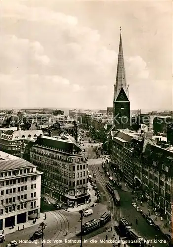 AK / Ansichtskarte Hamburg Moenckebergstrasse Petrikirche Hamburg