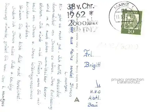 AK / Ansichtskarte Mainz_Rhein Leichhof Thetater Dom Schloss Mainz Rhein