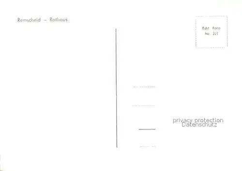 AK / Ansichtskarte Remscheid Rathaus Remscheid