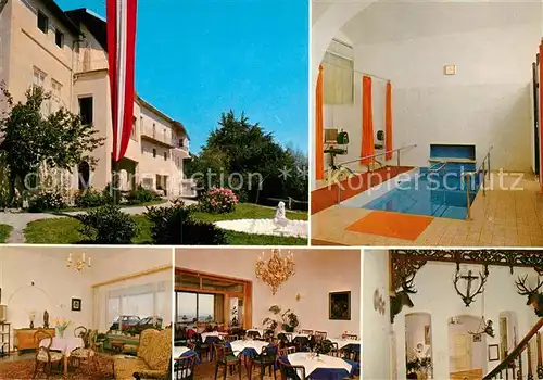 AK / Ansichtskarte Wolfsegg_Hausruck Kneipp Kurhaus Dr Petershofer Gastraeume Wassertretanlage Wolfsegg Hausruck