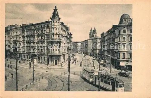 AK / Ansichtskarte Strassenbahn Magdeburg Hasselbachplatz Breiter Weg  Strassenbahn