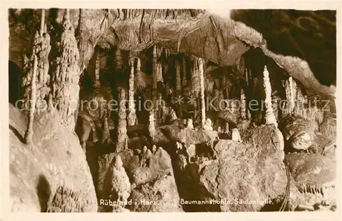 AK / Ansichtskarte Hoehlen_Caves_Grottes Baumannshoehle Saeulenhalle Ruebeland  Hoehlen_Caves_Grottes