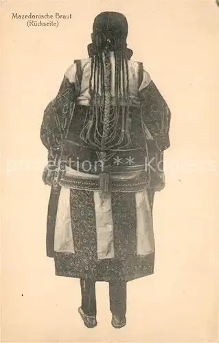 AK / Ansichtskarte Trachten Mazedonien Braut  Trachten
