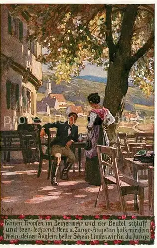 AK / Ansichtskarte Hey_Paul_Nr. 40 Volksliederkarte Keinen Tropfen im Becher  Hey_Paul_Nr.