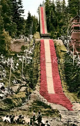 AK / Ansichtskarte Ski Flugschanze Ochsenkopf Bischofsgruen Fichtelgebirge Ski Flugschanze