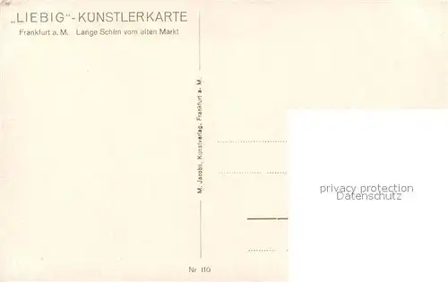 AK / Ansichtskarte Kuenstlerkarte B. Liebig Frankfurt am Main Lange Schirn  Kuenstlerkarte