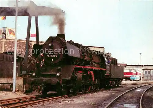 AK / Ansichtskarte Lokomotive Lok BR 50.3571 2  RAW Stendal  Lokomotive