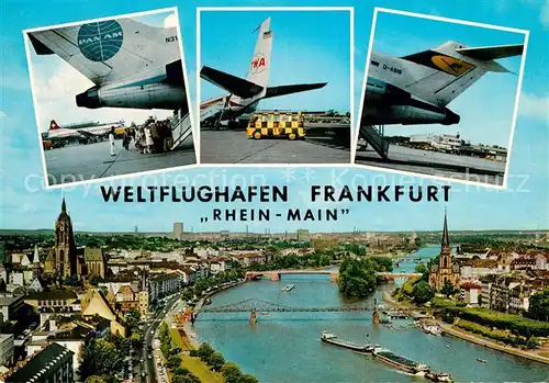 AK / Ansichtskarte Flughafen_Airport_Aeroporto Frankfurt Rhein Main Pan Am TWA Lufthansa Flughafen_Airport