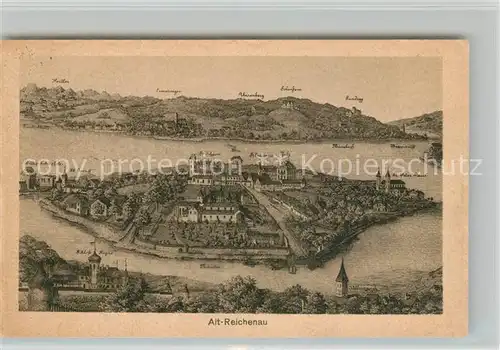 AK / Ansichtskarte Alt_Reichenau nach einem alten Stich Kuenstlerkarte 